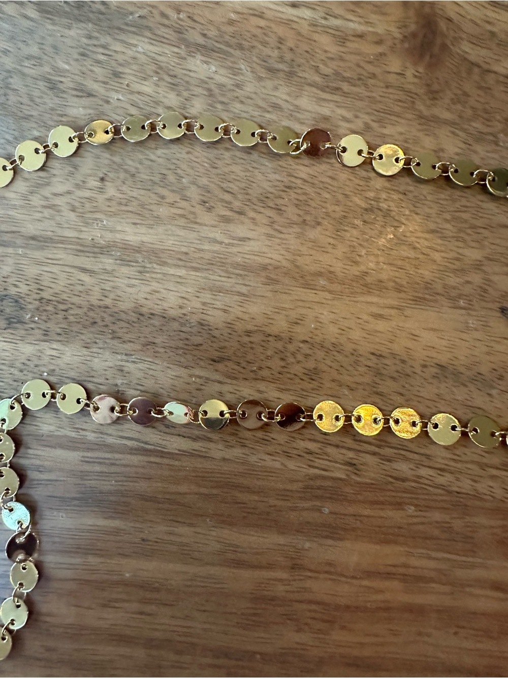 STERLING FOREVER 14K Yellow Gold Plated Round Disc 36" Long Chain Necklace - Picture 6 of 10